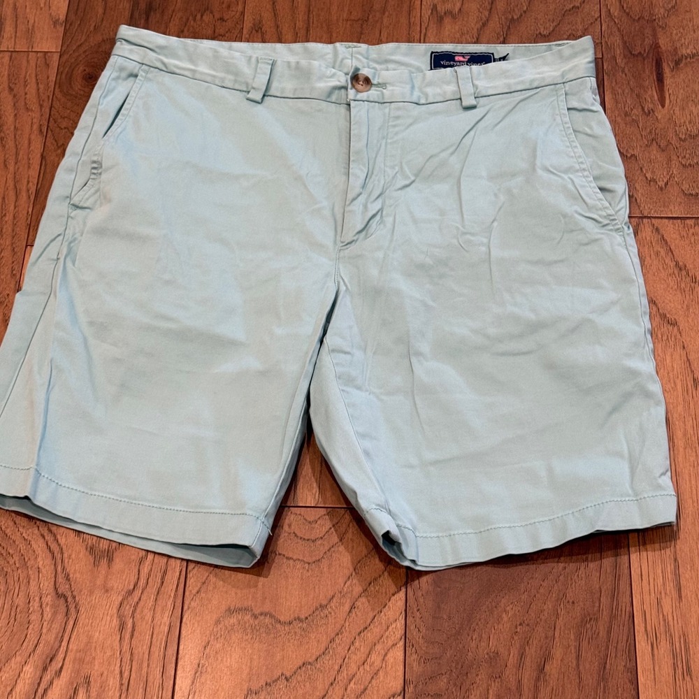 Vineyard Vines Breaker Shorts Mens 33‎ Light Blue Aqua Cotton Stretch 1H0462